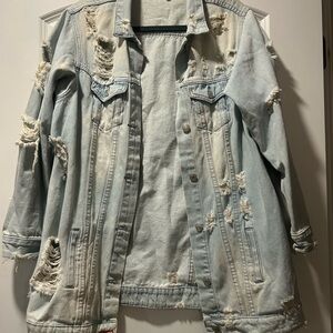 Hot & Delicious Distressed Denim Jacket
